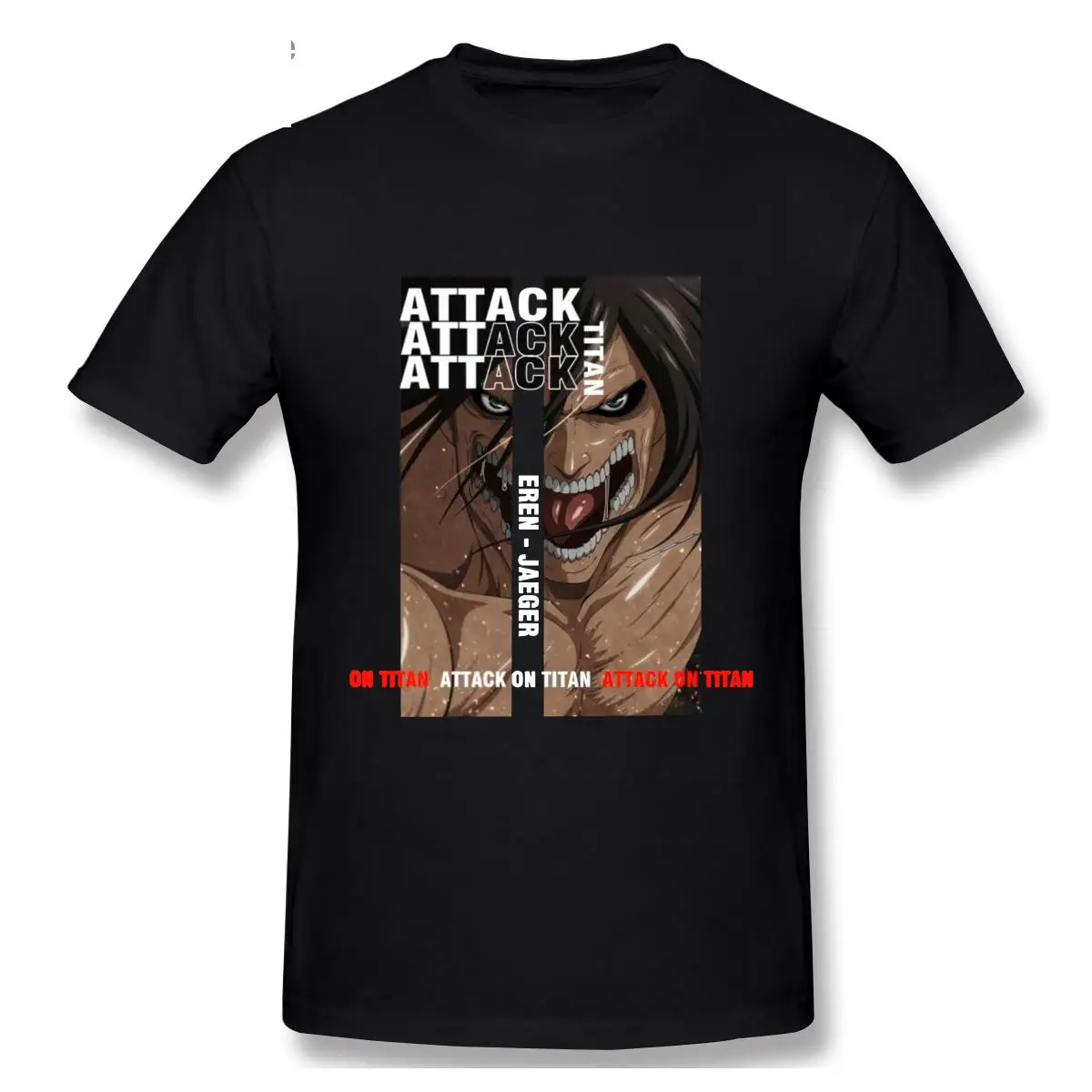 

Attack Titan Attack On Titan Shingeki No Kyojin Anime T Shirt for Men Top Short Sleeve Tshirt Cotton Round Neck T-shirts Tee