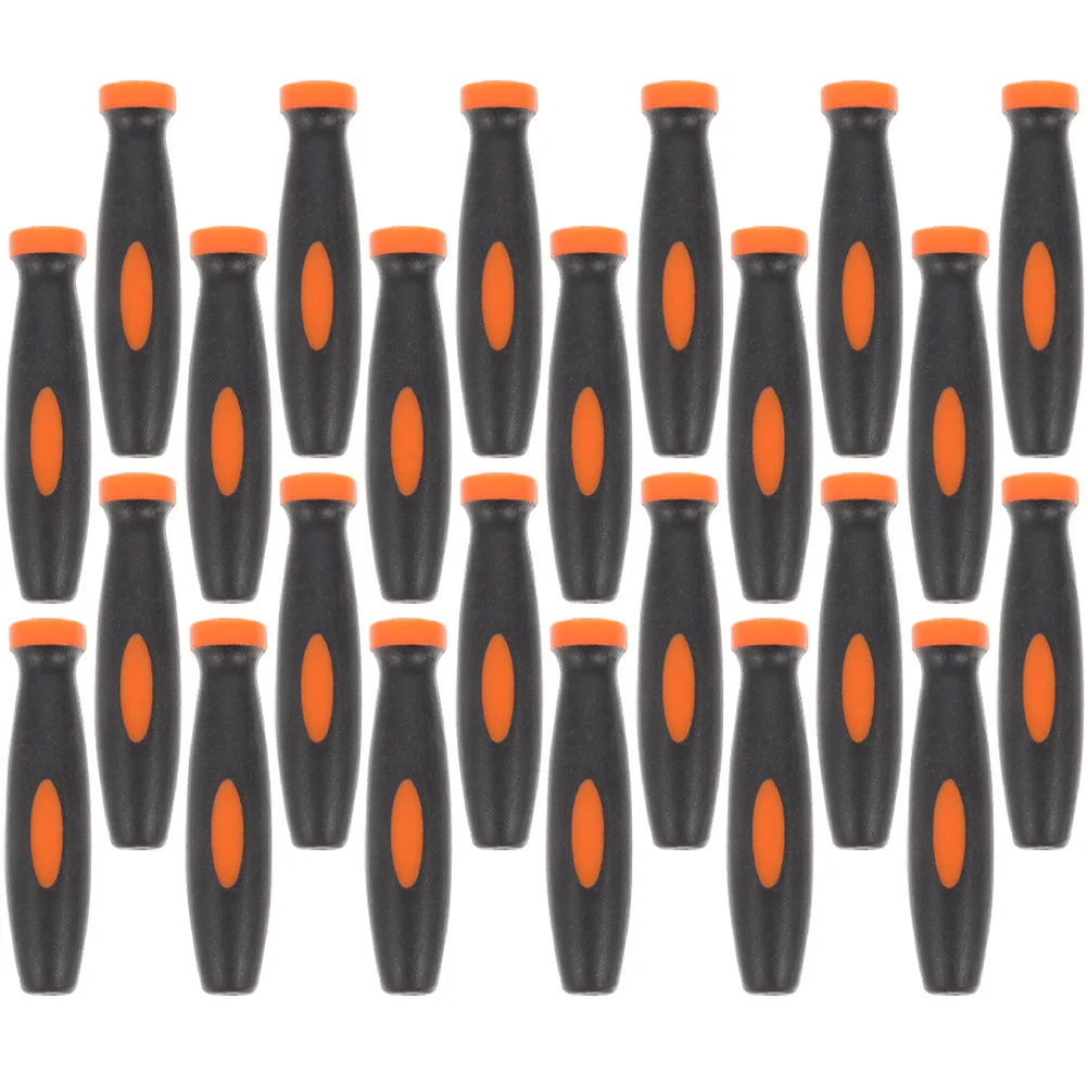 

24PCS Two-color Handles Rubber Woodworking Tools Grip Replacement for Woodworking Durable Anti-skid Metal Files Tools