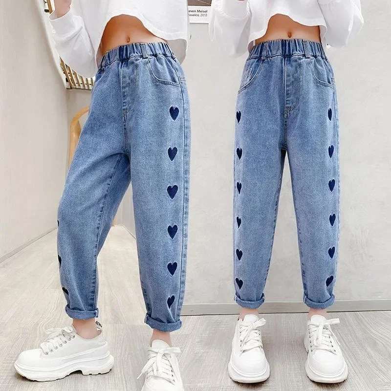 New Spring Autumn Summer Kids Clothing Casual Jeans Pants Children's Clothing Baby Girls Denim Pants Girls' Jeans 4-9 Years