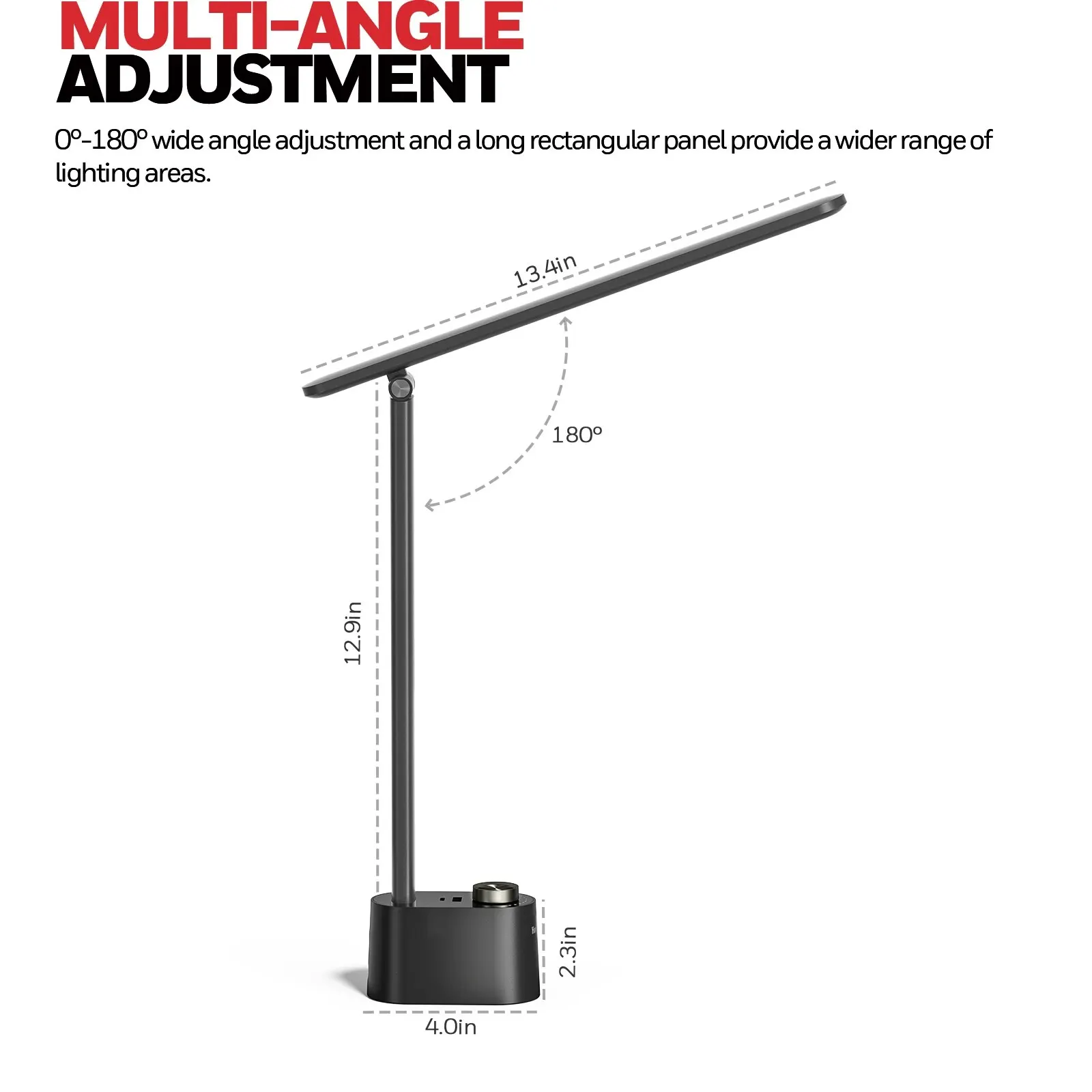 Honeywell โคมไฟตั้งโต๊ะสำนักงานบ้านไฟ LED ธรรมชาติหรี่แสงได้แบบมินิมอลลิสต์พร้อมแท่นชาร์จ HWT-H01พอร์ต USB A + C