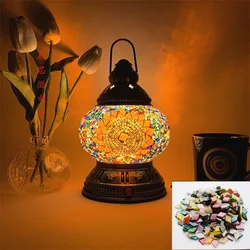 DIY Rechargeable Mosaic Portable Camping Light Outdoor Tent Lampara Turkish Night Lampe Home Emergency Lamp Abajur Para Quarto
