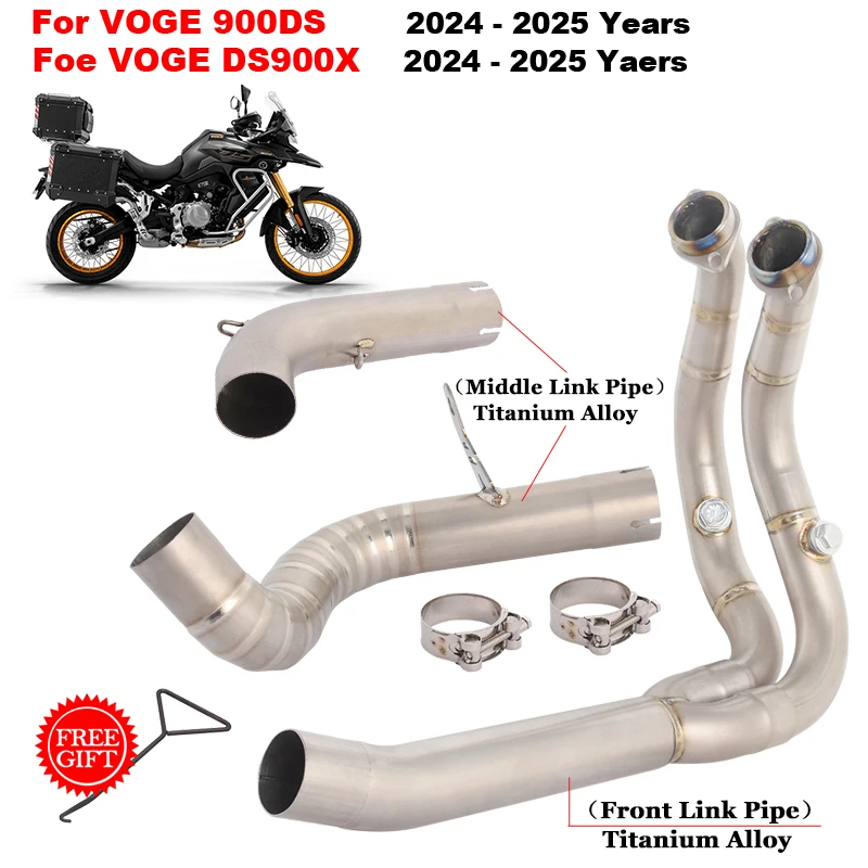 

Slip On For VOGE 900DS 900 DS DS900X DS900 X 2024 2025 Motorcycle Exhaust System Connecting 51mm Escape Front Middle Link Pipe