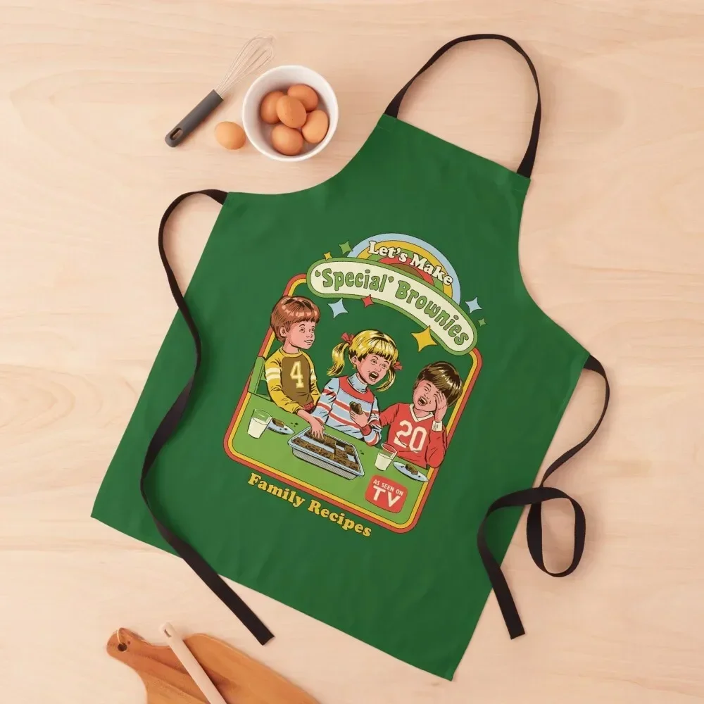 Let's Make Brownies Apron Woman Kitchens Utensils For Kitchen Apron