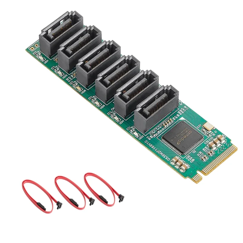 

Exquisite-M.2 до 6-портовой карты расширения SATA3.0 6G M Key Карта расширения NVME Карта расширения NAS для жесткого диска