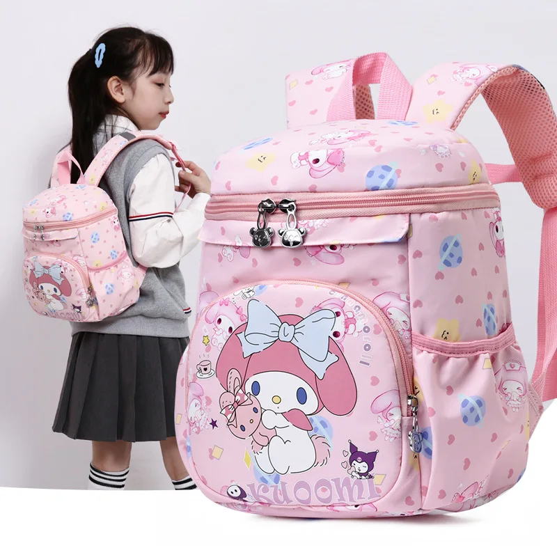 

Melody Fashionable Backpack Cute Cartoon Kuromi Children's School Bag Large Capacity Student School Bag Birthday Gift Backpack