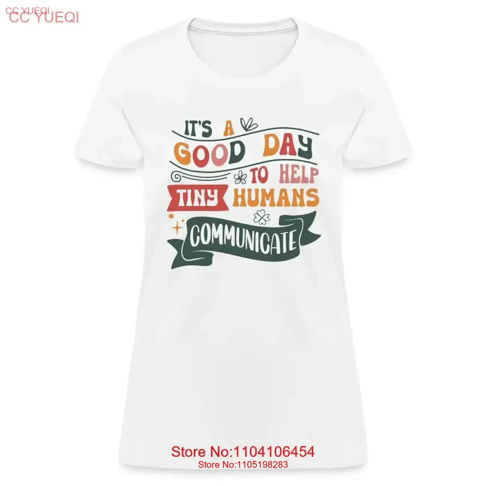 

Speech Language Therapy Women's T Shirt Help Tiny Humans Communicate vintage Washed streetwear Slightly designer clothes