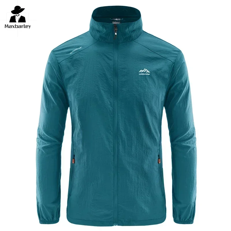 

Men's Summer Skin Quick Dry Hiking Jacket Waterproof Sun UV Protection Coats Men Outdoor Sports Fishing Camping Running Jacket