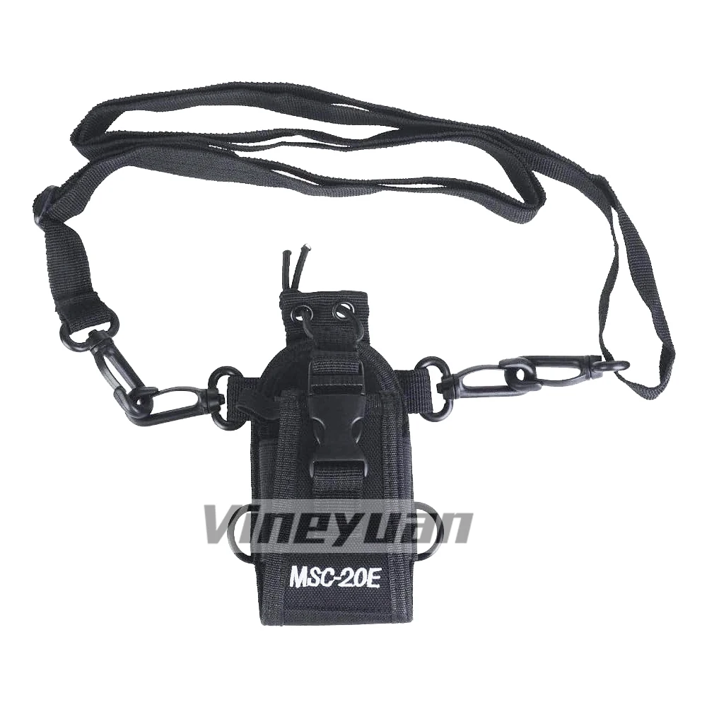 Nylon Walkie Talkie Holder Pouch Bag Two Way Radio Case with Adajustable Shoulder Strap for Baofeng UV-5R UV-82 UV-888S UV-9R