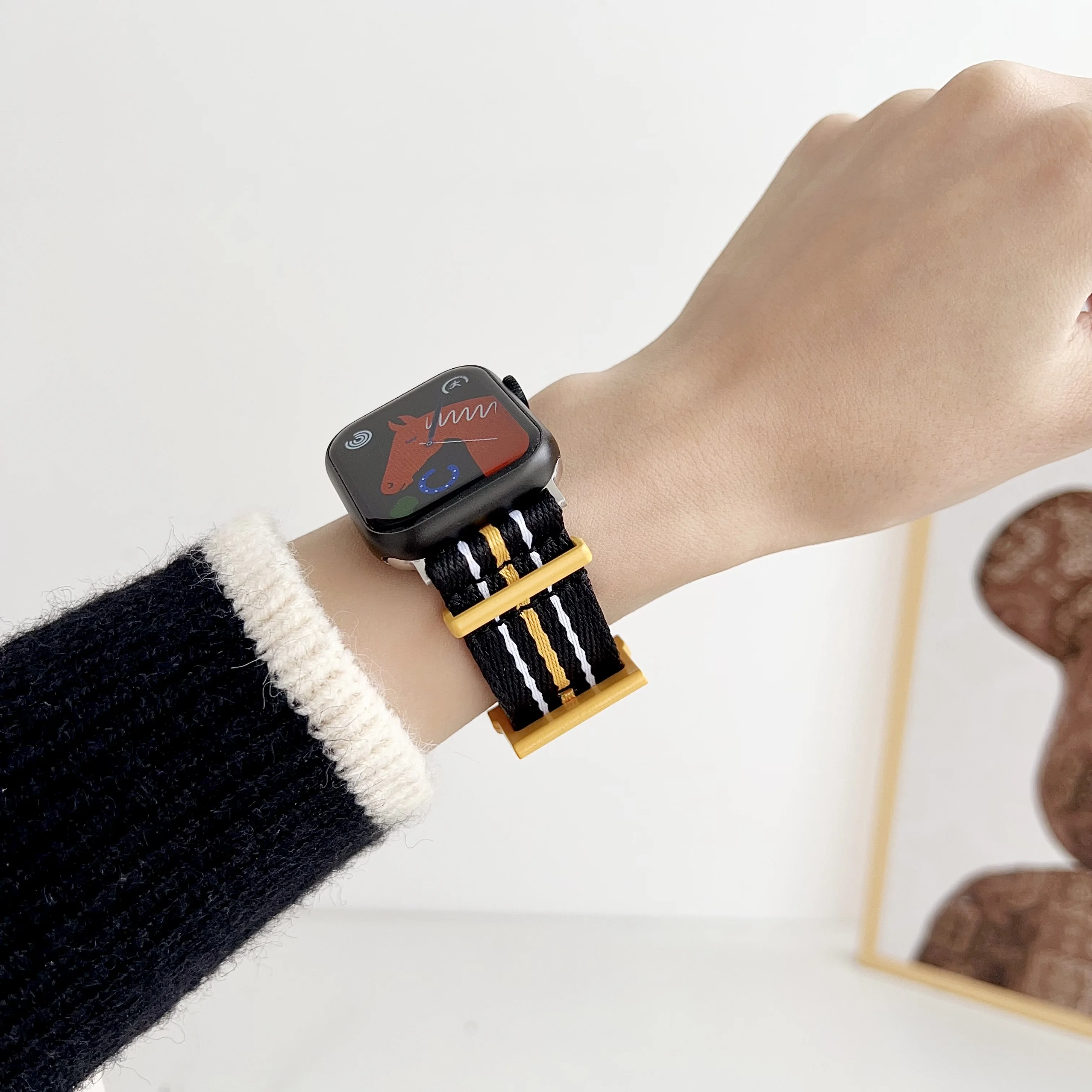 Нейлоновый ремешок для apple iwatch9 8/7 42/44/45 мм, нейлоновый ремешок для запястья Ultra 8 49 мм