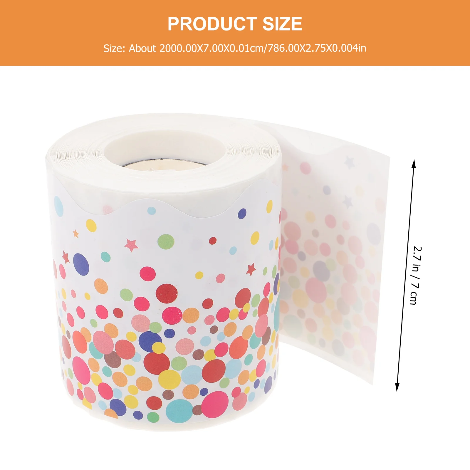 1 Roll Wave Border Sticker Classroom Blackboard and Bulletin Board DIY Decorative Border Paper Adhesive Self-Adhesive Wave