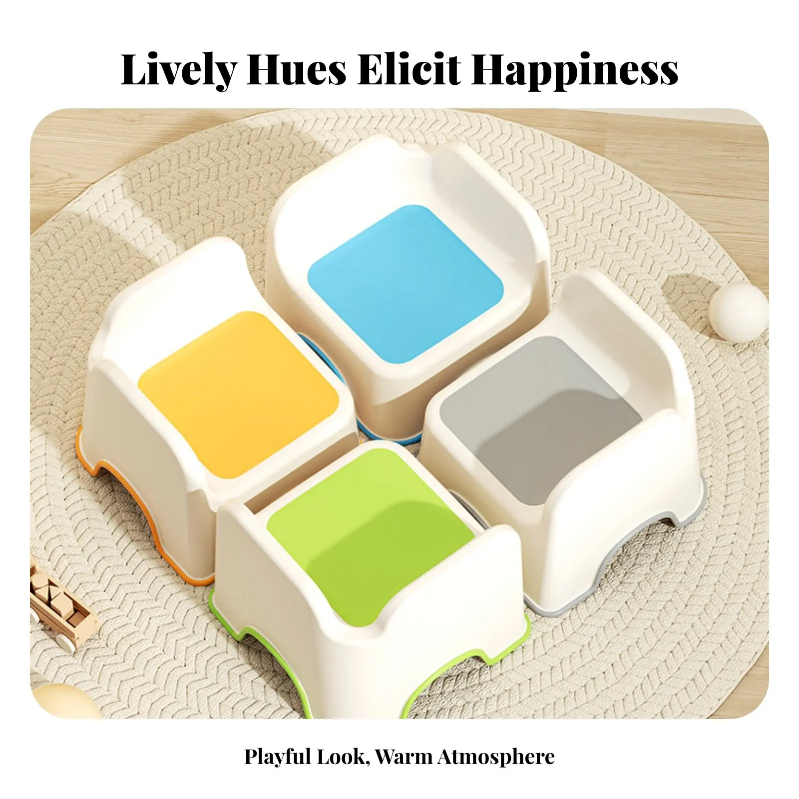 Sedia Da Pavimento Con Supporto, Sgabello Basso Versatile, Design Antiscivolo Con Perimetri Arrotondati Per Genitori, Soggiorno, Sala Giochi