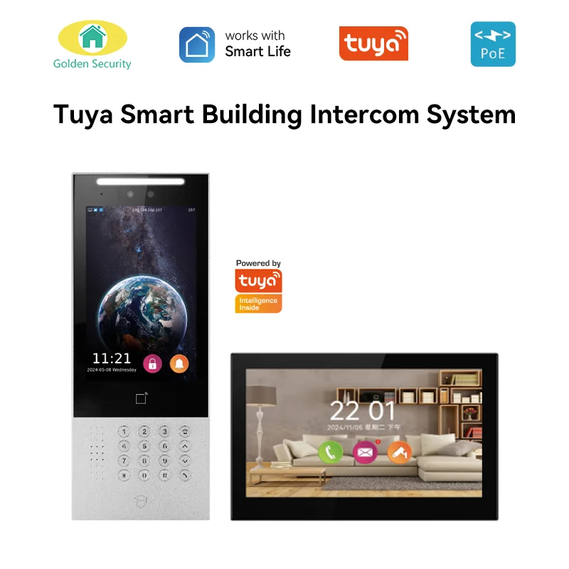 2026 Newest Tuya Smart Apartment Outdoor Intercom Unit Used for Building Intercom Video Intercom System Access Control System