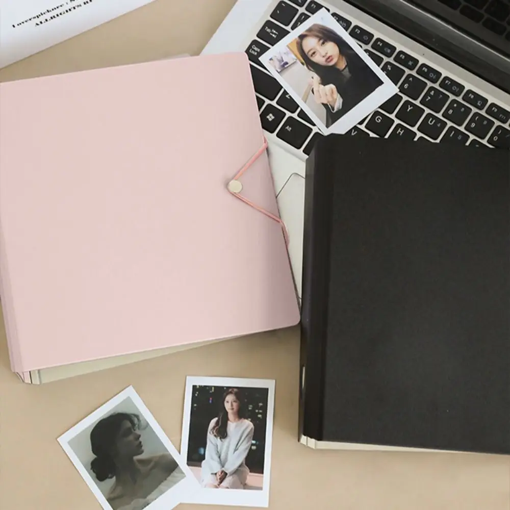 

A5 Photocard Collecting Candy Color Four-box Grid Idol Photo Album with Baffle Plate Kawaii Binder Photo Cards