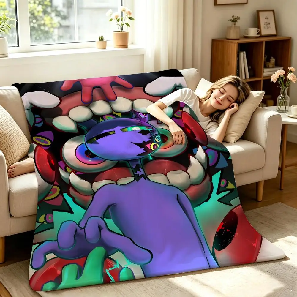 Character R-Rainbow F-Friends Throw Soft Warm Flannel Throw Blanket, Multi-use for Sofa Bed Office Nap