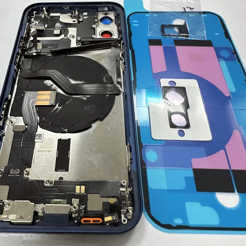 Back Rear Housing Battery Door with Charging Port Power Volume High Quality Flex Cable for iPhone 12 Replacement Parts