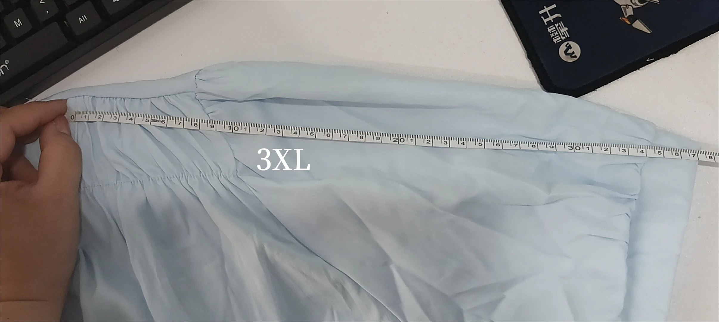 200 Pounds Plus Size Elastische Taille Büro-Damen-Trendhemd und Bluse Einfarbiges Oberteil Damenbekleidung V-Ausschnitt French Chic Basics – Detail 12