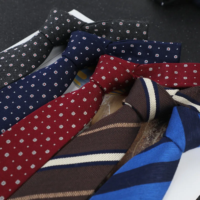 Fashion Design Microfiber Men's Polyester Striped Tie Male Collar Slim Narrow Corbatas Business Casual Apparel Accessories