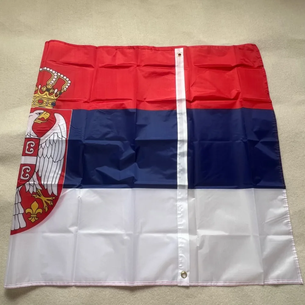 YIXIN FLAG  90x150cm Serbia Flag 3x5fts High Quality Polyester Hanging and Flying SRB RS Republika Srbija Serbia flags