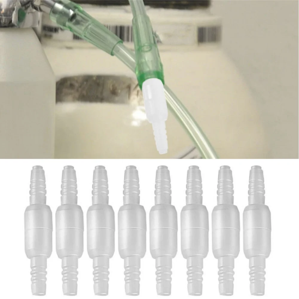 

8 шт. одноразовый соединитель для носовой трубки, поворотный портативный шланг, фитинг для канюли, удобный поворотный соединитель для кислородной трубки