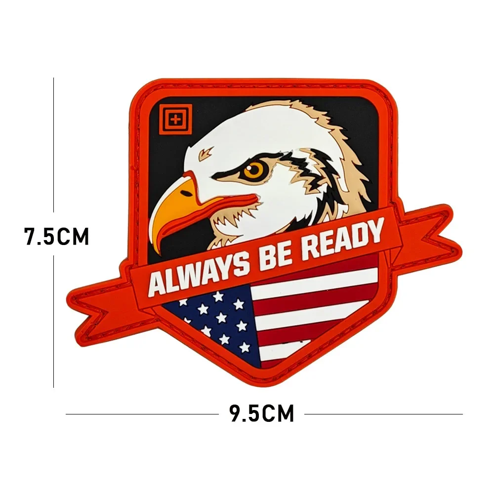 PVC 511 Outdoor Embroidery Hook&Loop Patches Scorpion Tactical Backpack Stickers Eagle Morale Badge IR Reflective Clothes Patch