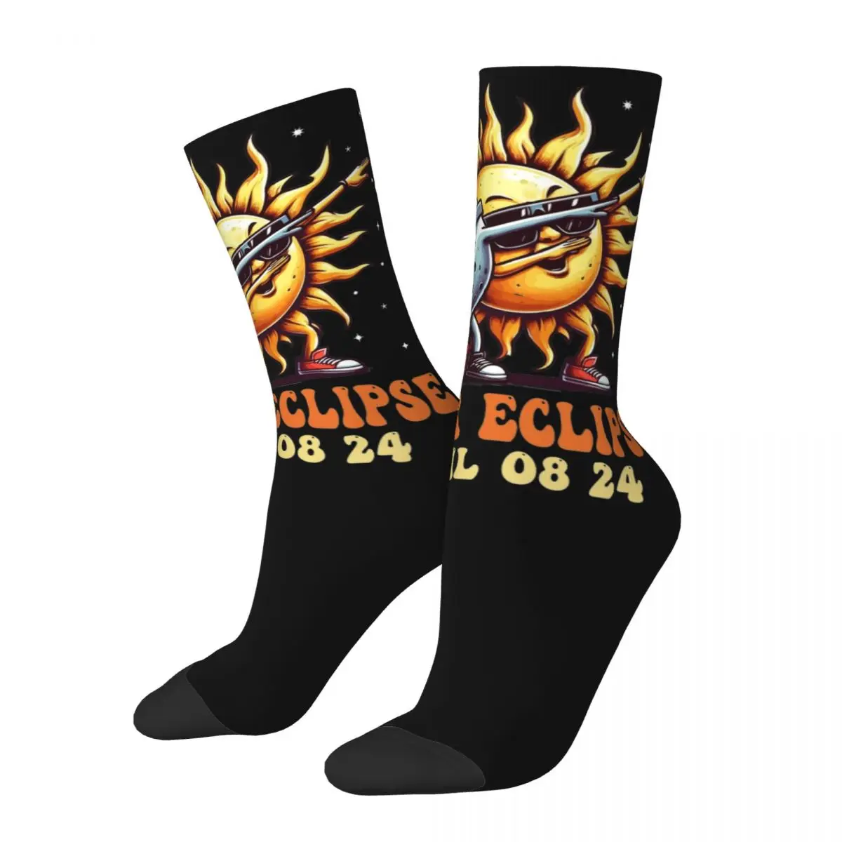 

Cozy Women's Socks America Total Solar Eclipse 2024 Accessories Soft Skateboard Stockings Spring Autumn Winter