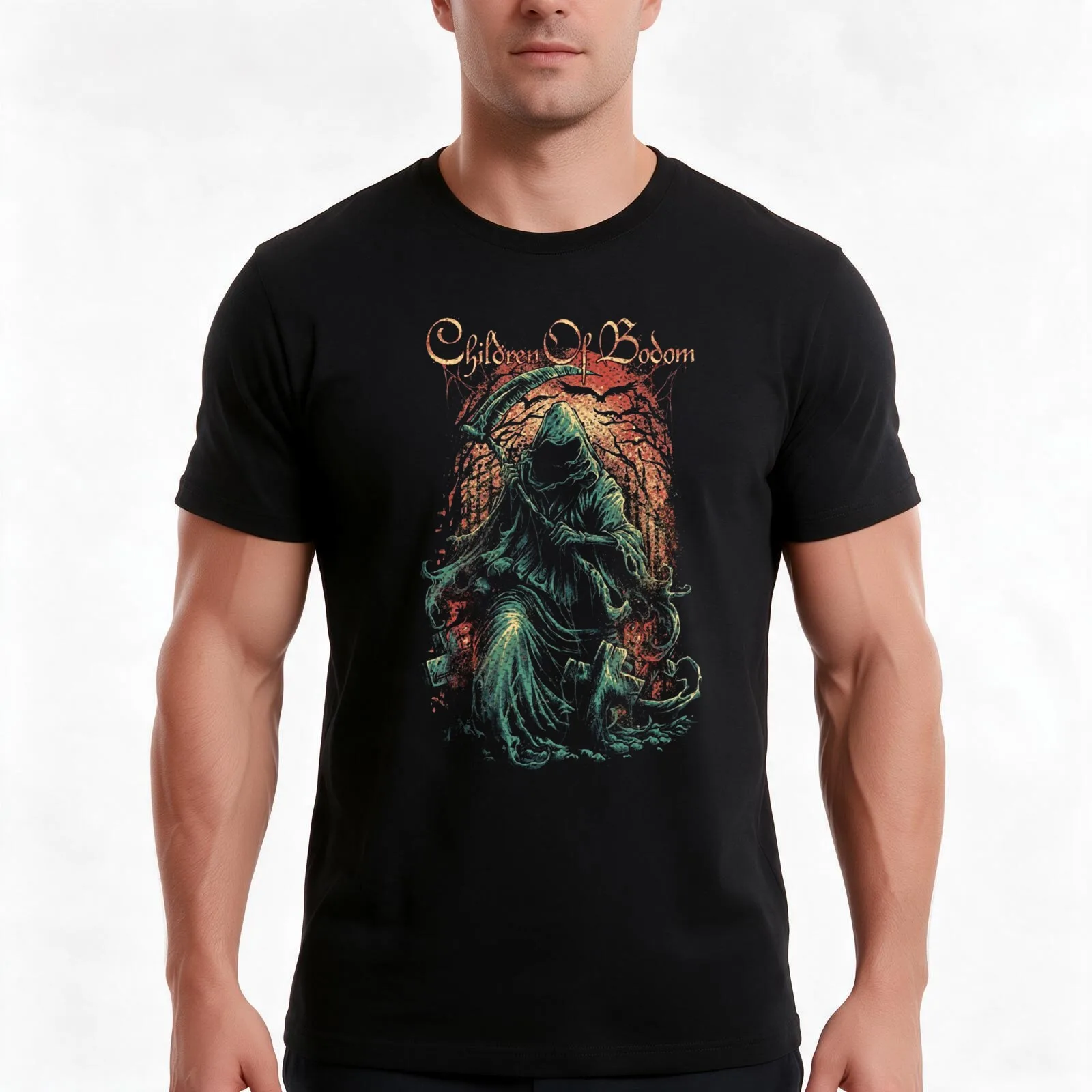 Follow the Reaper Band Death Metal Art Gift T-Shirt, Summer Casual Cotton Tee, Oversized Streetwear Tops, Vintage Graphic Print