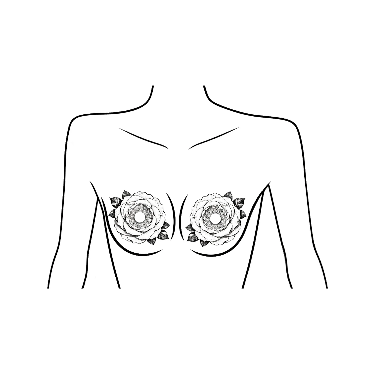 10 Sheets Sexy chest tattoo for adult , Mandala & butterfly tattoo, versatile body art stickers, waterproof and easy to remove