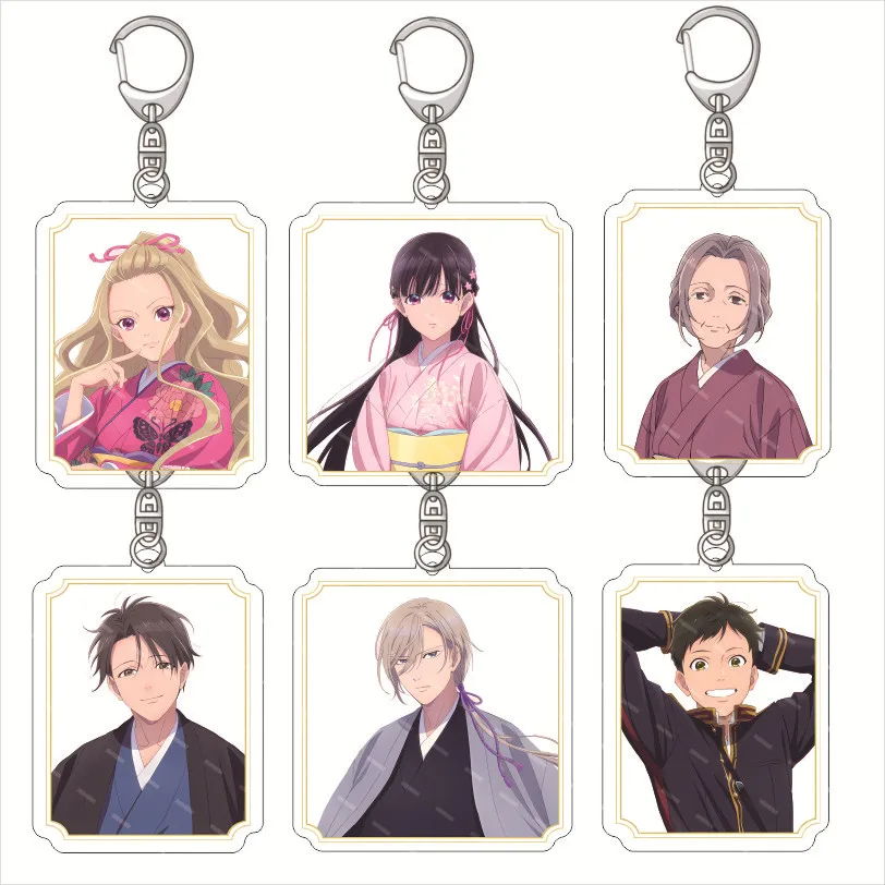 6CM My Happy Marriage Cartoon Anime Cute Acrylic Saimori Miy Kudō Kiyoka  Figure Keychains Key Ring Props Pendant Gift