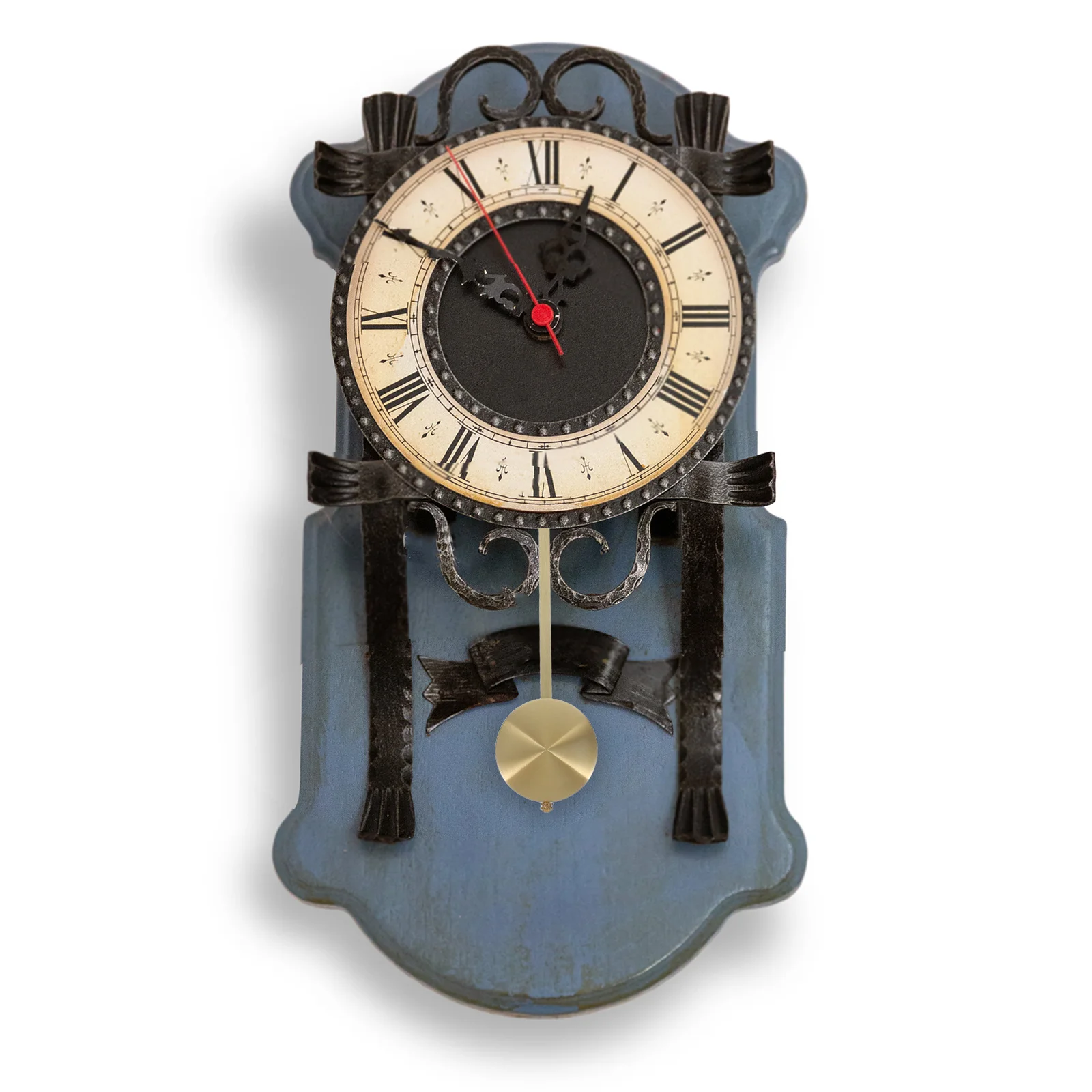 

Sturdy Metal Clock Pendulum in Gold Finish Compatible with Traditional Modern Wall Clocks DIY Repair and Assembly Decorative Use