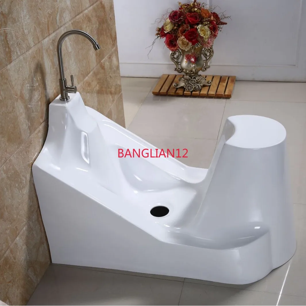 Multifunctional acrylic integrated foot wash basin, foot wash basin cleaner