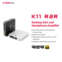FiiO K11 R2R DAC and Headphone Amplifier for Home Audio or PC, 6.35mm and Balanced 4.4mm, RCA, Coaxial, Optical, 384kHz/24Bit