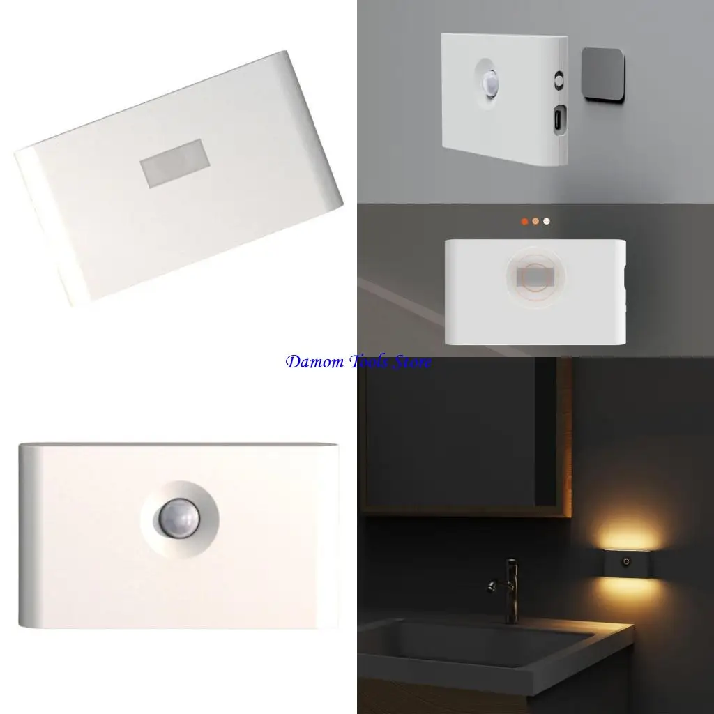 

57BE Mount Indoor Motion Light Plastic Texture for Staircase and Bedroom