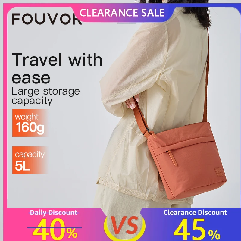 

Fouvor Women's Shoulder Bag Large Black Nylon Casual Fashion Crossbody Bag 2025 Trend Sports Teenage Youth Messenger Bag 3071-05