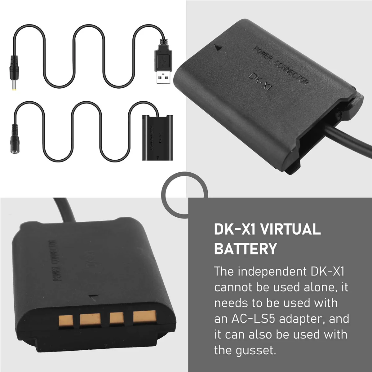 NP-BX1 Virtual Battery DK-X1 for Sony DSC-RX100 DSC RX1 RX1R RX100