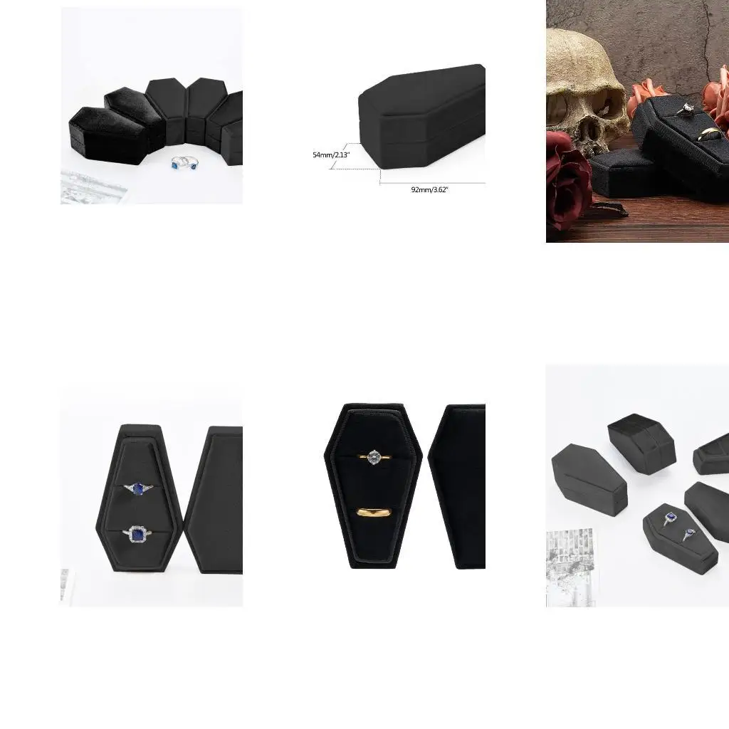 

J78F Упаковка и демонстрационная коробка Бархатная шкатулка для хранения ювелирных изделий Органайзер Держатель подарочной