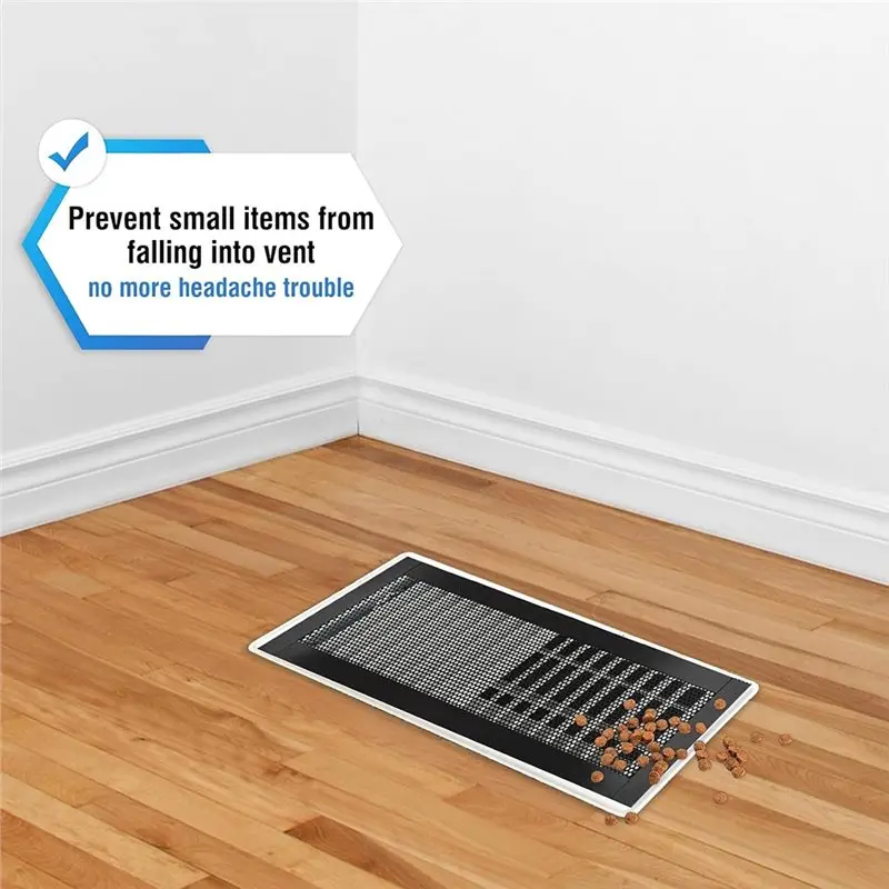 A27F-For Draft Control, HVAC Efficiency, And Home Decor 6PCS Magnetic Floor Vent Cover 5.5X12 Inch PVC Grille Blocker