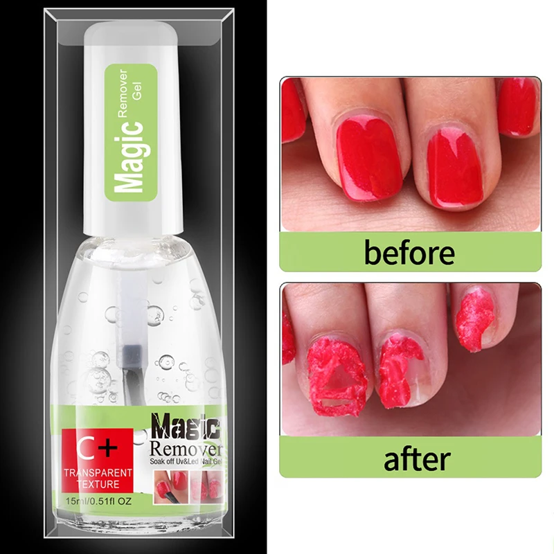 15Ml Doorweekt Verwijderaar Vernis Tool Burst Gel Lijm Weken Van Verwijderaar Polijsten Nail Cleaner Uv Gel Voor Manicure Nagellak Nagel Lac