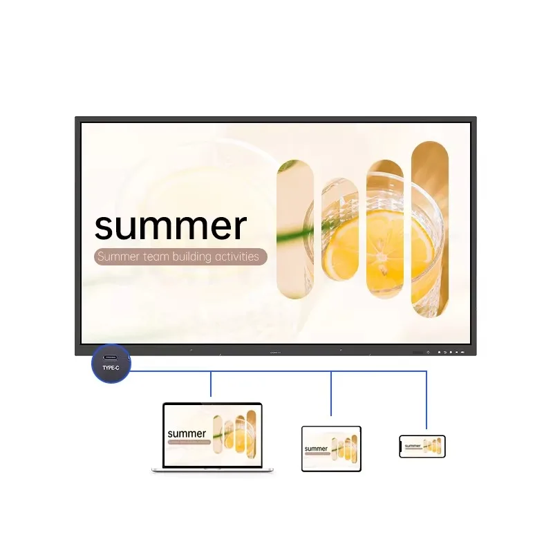 65'' 75'' Heißer Verkauf Interaktive Flat Panel Digitale Smart Board Mit Dual System Interaktive Bord Interaktive Bildschirm