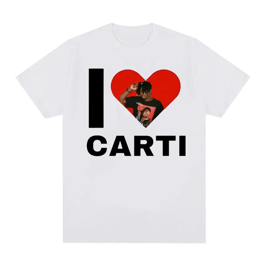 I Love Playboi Carti Rapper Graphic Tshirt Men Women Harajuku Y2k Short Sleeve T-shirt Male Hip Hop Oversized T Shirt Streetwear