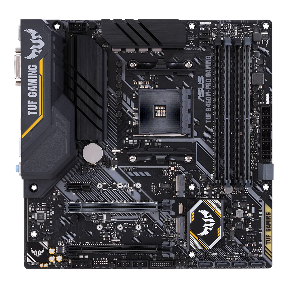 ASUS  TUF B450M-PRO GAMING AM4 MATX Mainboard Support Ryzen 5 5600 5600X 3600 DDR4 M.2 USB3.2 Gaming Motherboard