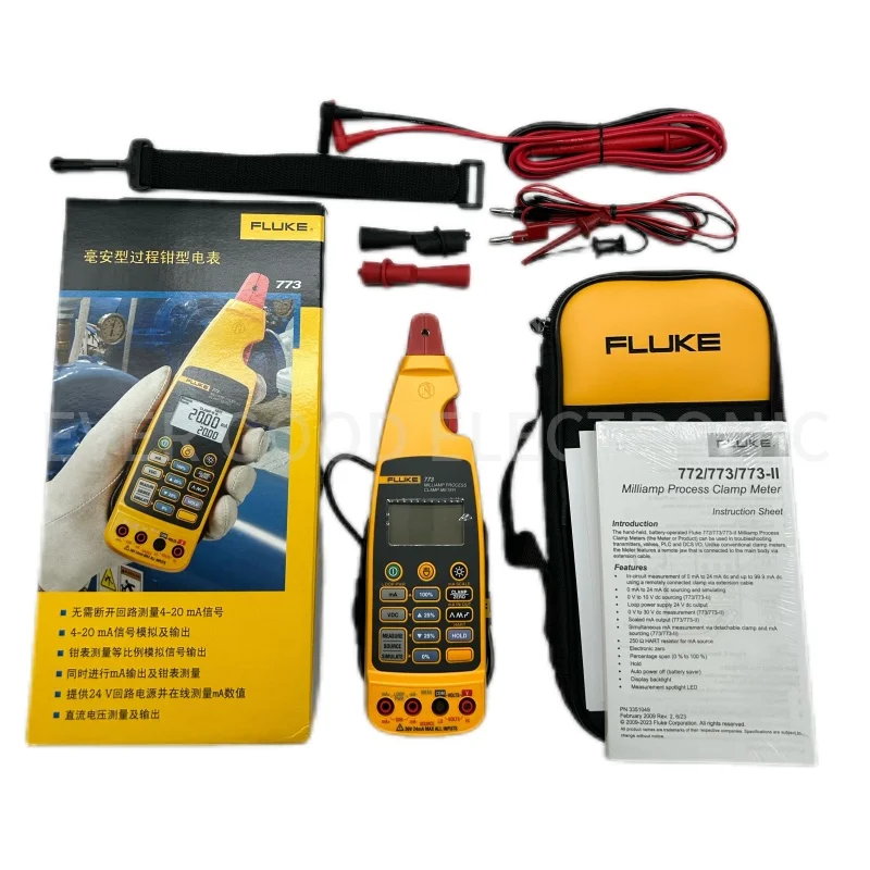 Fluke 773 Milliamp Process Clamp Meter DMM Volt Test MultiMeter