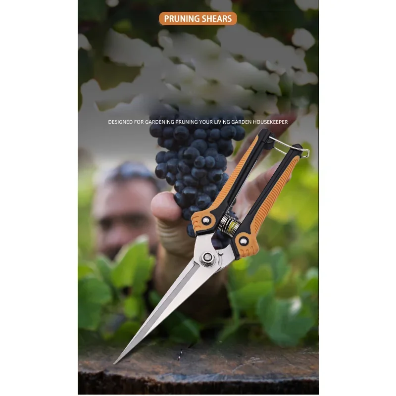 

Sharp Straight Stainless Steel Blades Professional Garden Shears Pruner For Garden Fruits Plants
