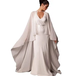 Chiffon Long Gauze Shawl wrapped in BOLERO Floor-Length Bridal Wedding jacket New Wedding Capes Customized