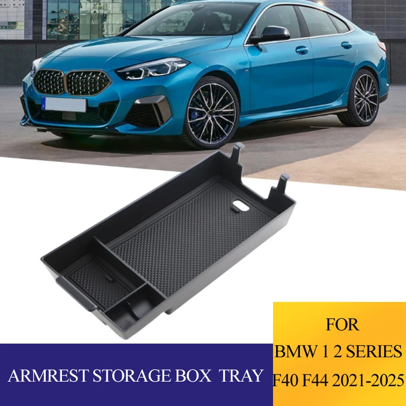 Car Armrest Storage Box For BMW 1 Series 2 Series F40 F44 M235i 218i Coupe 2020- 2024 Control Organizer Tray Accessories