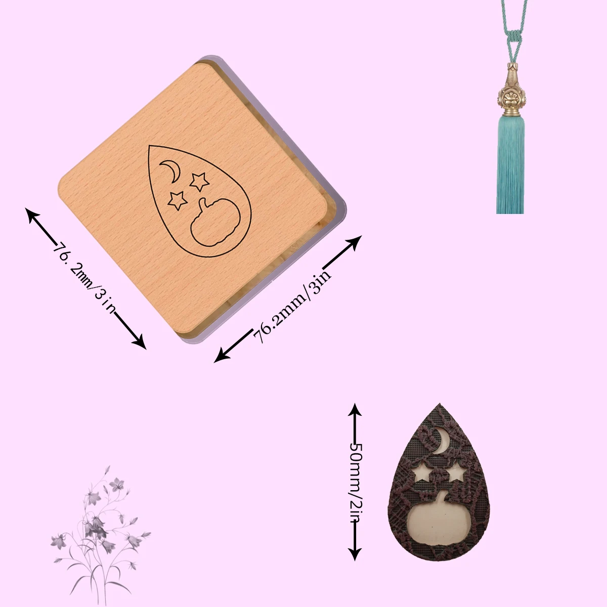 قالب قطع خشبي للأقراط ، مناسب لمعظم الآلات ، 2 "، أنماط مختلفة #2