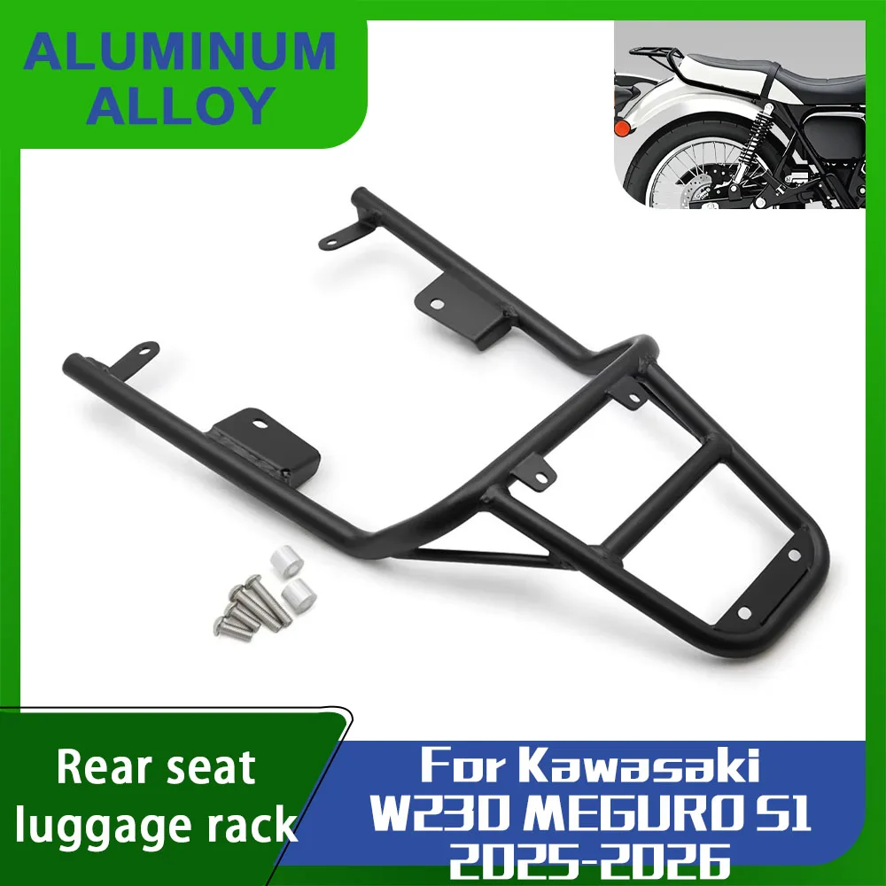 For Kawasaki W230 MEGURO S1 2025-2026 W 230 Meguro S1 2026 Motorcycle Luggage Holder Cargo Shelf Mount Bracket Rear Rack
