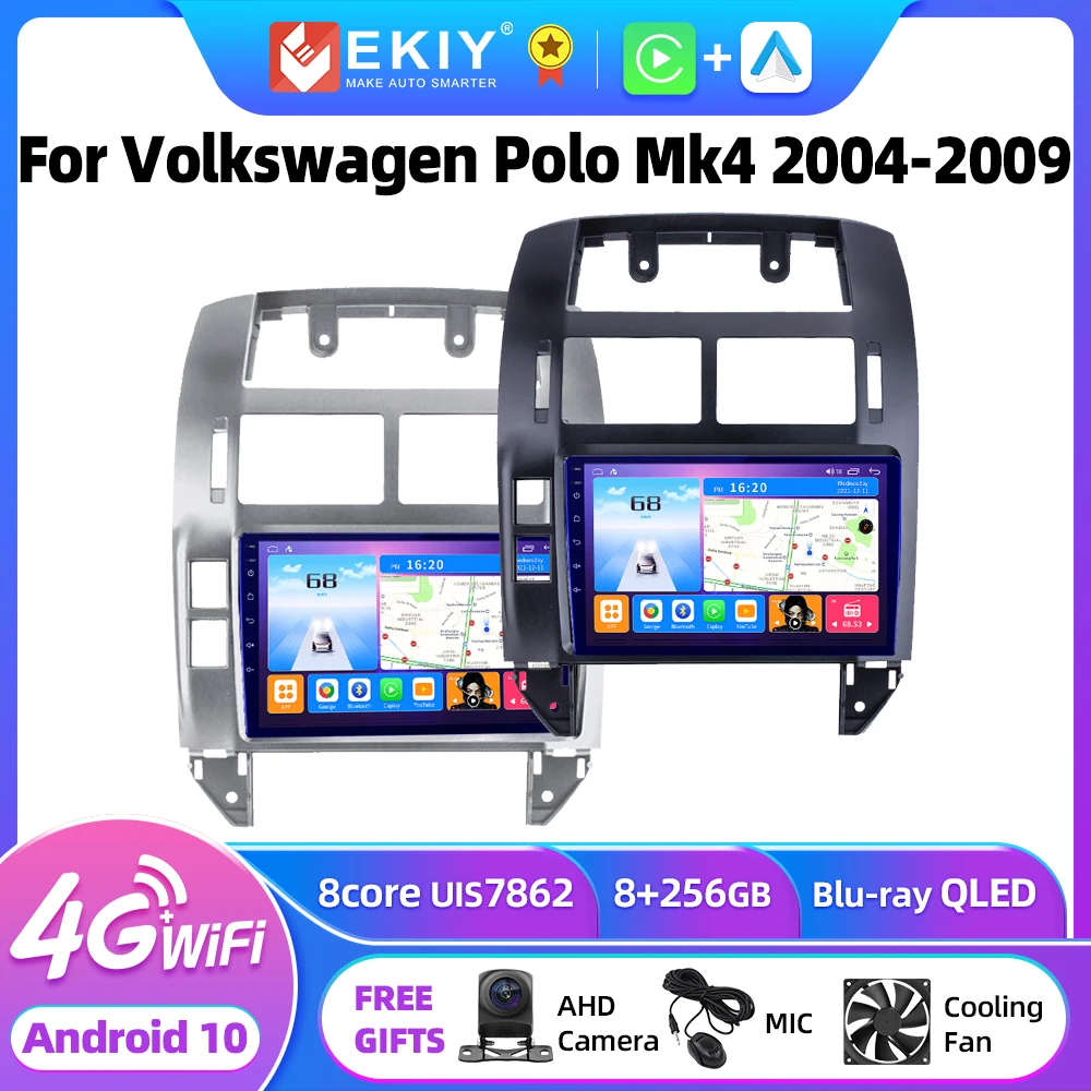 

EKIY T7 Android 10.0 Car Radio For Volkswagen Polo Mk4 2004-2009 Multimedia Player GPS Navigation Autoradio Stereo 2 Din DVD HU