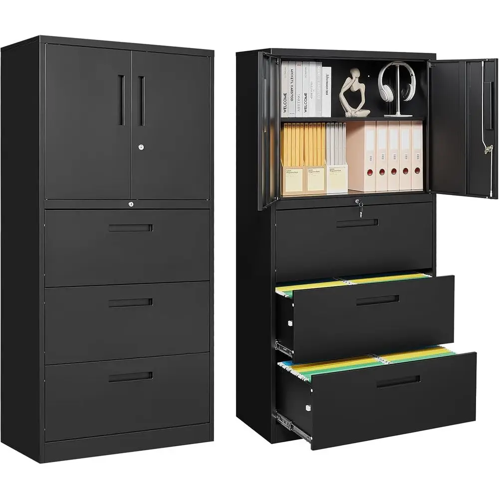 

3-Der Metal ile Cabinet, Lateral Veal iling Cabior Home Oice, Locking ile Cabiwith Storage Shelves, Legal/Letter/A4 Size Oice il