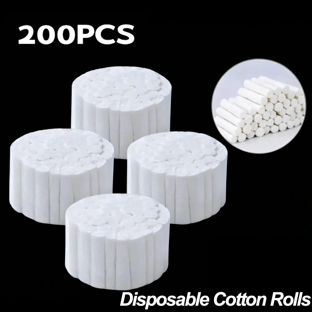 

200 шт./4 рулона: Высокоабсорбирующие стоматологические ватные тампоны, хирургические ватные рулоны, материал для стоматологов, продукт для отбеливания зубов