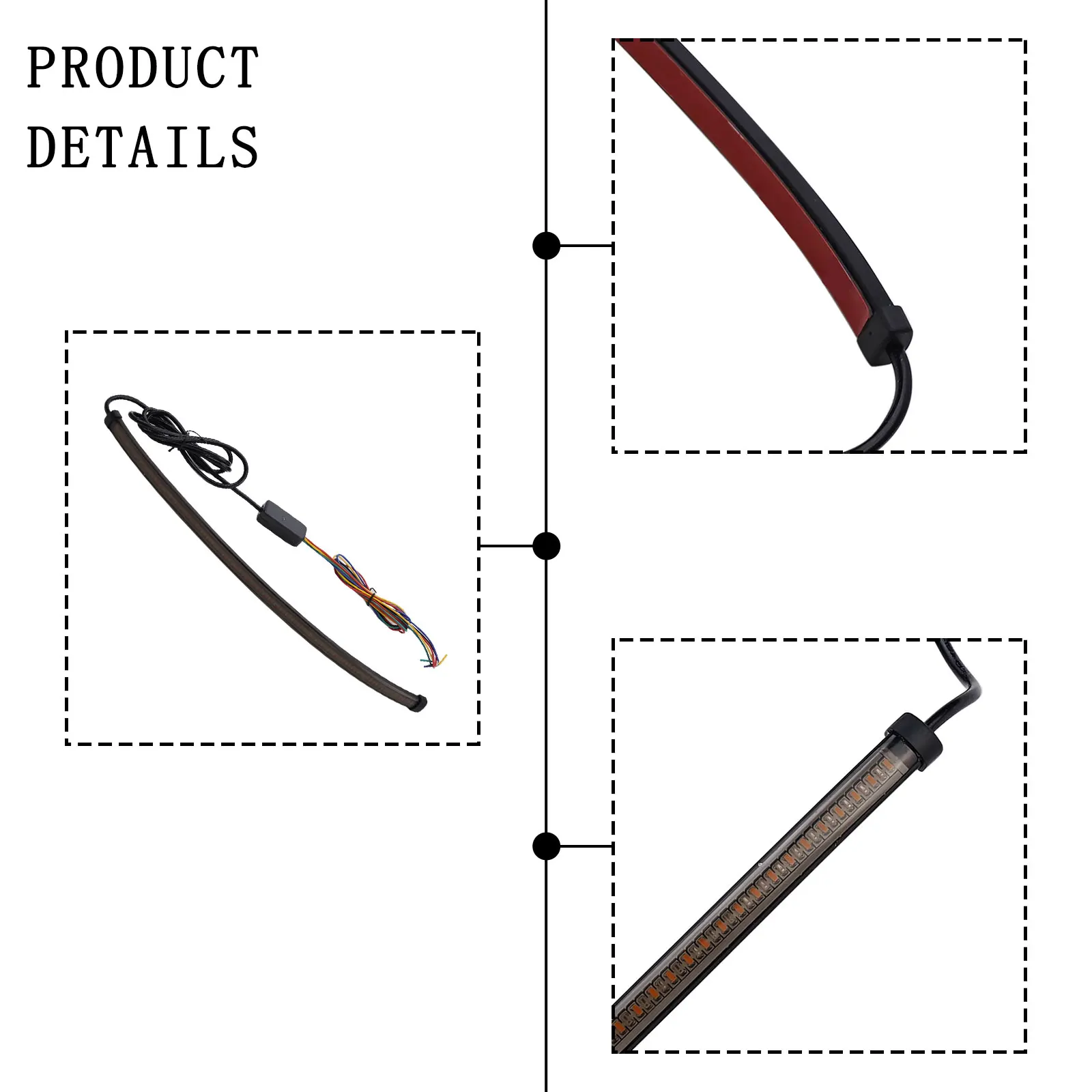 Car LED Strip Light Strip Lamp DC 12V Flexible LED Motorcycle Stop Light Flexible LED Motorcycle Stop Light 6000 K Modern Touch